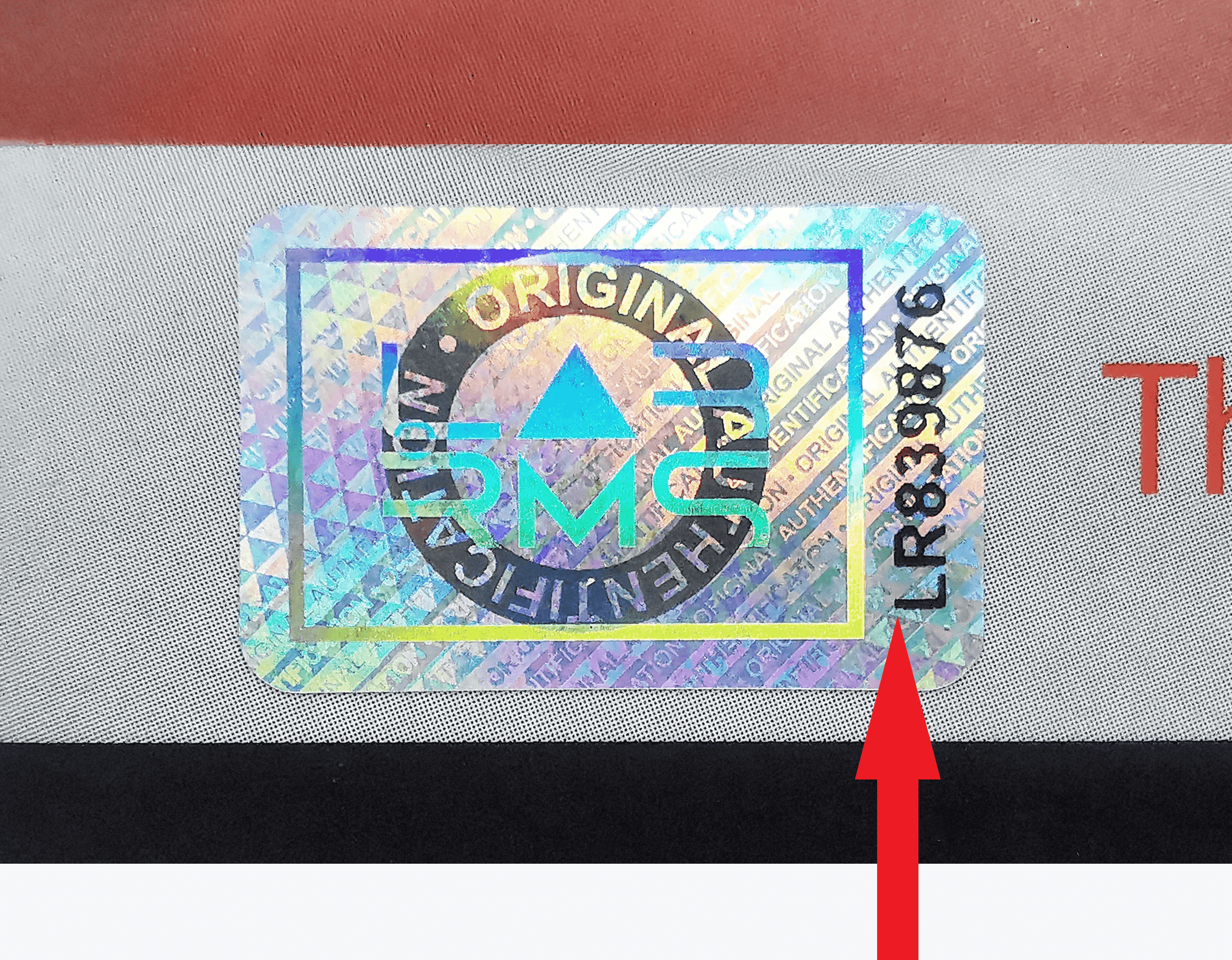 serial number on the holographic